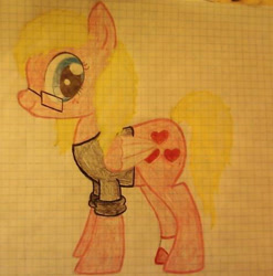 Size: 471x477 | Tagged: safe, artist:zombietator, derpibooru import, oc, oc only, oc:claire, pegasus, pony, clothes, eyelashes, female, glasses, graph paper, mare, solo, traditional art