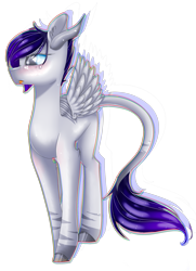 Size: 1758x2429 | Tagged: safe, artist:fantisai, derpibooru import, oc, oc only, pegasus, pony, blushing, colored hooves, leonine tail, pegasus oc, simple background, solo, tail, transparent background, wings