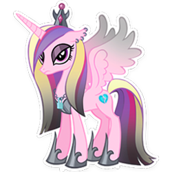 Size: 256x256 | Tagged: safe, derpibooru import, princess cadance, evil cadance, female, mare, simple background, solo, transparent background, vector