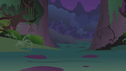 Size: 1280x720 | Tagged: safe, derpibooru import, screencap, friendship is magic, background, everfree forest, night, no pony, scenic ponyville, tree