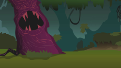 Size: 1280x720 | Tagged: safe, derpibooru import, screencap, friendship is magic, background, everfree forest, night, no pony, scenic ponyville, tree