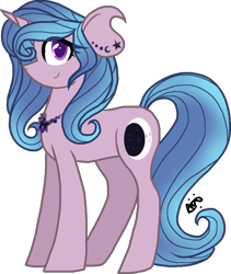 Size: 849x1006 | Tagged: safe, artist:gallantserver, derpibooru import, oc, oc:serene azure, pony, unicorn, female, magical lesbian spawn, mare, offspring, parent:fluttershy, parent:princess luna, parents:lunashy, simple background, solo, transparent background