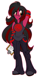 Size: 492x1000 | Tagged: safe, artist:akuoreo, derpibooru import, oc, oc only, equestria girls, arm warmers, cargo pants, clipboard, clothes, equestria girls-ified, glasses, pants, simple background, solo, tanktop, transparent background