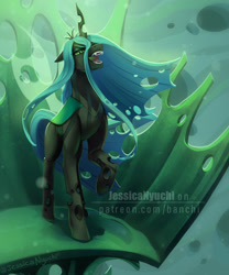 Size: 2500x3000 | Tagged: safe, artist:jessicanyuchi, derpibooru import, queen chrysalis, changeling, changeling queen, friendship is magic, digital painting, fanart, female, solo