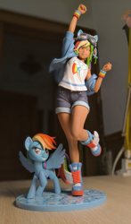 Size: 706x1200 | Tagged: safe, artist:sepiakeys, derpibooru import, rainbow dash, pony, equestria girls, figurine, human ponidox, irl, kotobukiya, kotobukiya rainbow dash, photo, self ponidox