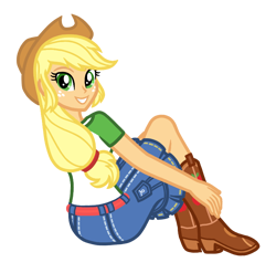 Size: 750x740 | Tagged: safe, artist:wavebreeze234, derpibooru import, applejack, equestria girls, clothes, female, simple background, solo, transparent background