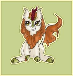 Size: 3970x4162 | Tagged: safe, artist:heatherberserker, derpibooru import, autumn blaze, kirin, female, simple background, solo