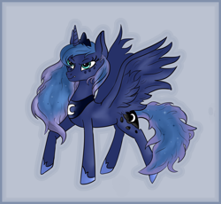 Size: 4162x3832 | Tagged: safe, artist:heatherberserker, derpibooru import, princess luna, alicorn, pony, female, simple background, solo