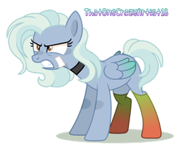 Size: 1280x1075 | Tagged: safe, artist:venomous-cookietwt, derpibooru import, oc, pegasus, pony, clothes, female, magical lesbian spawn, mare, offspring, parent:derpy hooves, parent:trixie, simple background, socks, solo, transparent background