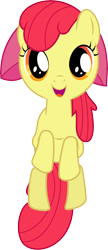 Size: 4318x9999 | Tagged: safe, artist:racefox, derpibooru import, apple bloom, earth pony, pony, female, filly, jumping, simple background, solo, transparent background, vector