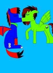 Size: 3900x5300 | Tagged: safe, artist:bluebatbirb, derpibooru import, oc, oc:blue pixel, oc:green stormy, bat pony, claws, gay, kissing, male, paws