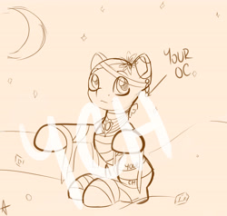 Size: 4200x4000 | Tagged: safe, artist:appleneedle, derpibooru import, oc, pony, art, auction, character, clothes, commission, costume, digital, draw, drawing, fanart, halloween, halloween ych, holiday, jewels, mummy, paint, painting, sand, your character here