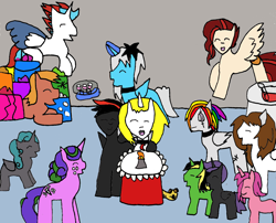 Size: 1238x1000 | Tagged: safe, artist:ask-luciavampire, derpibooru import, oc, alicorn, earth pony, pegasus, pony, unicorn