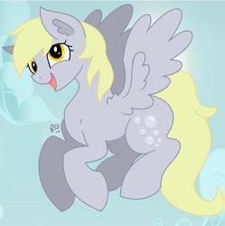 Size: 742x744 | Tagged: safe, artist:amazing-artsong, derpibooru import, pegasus, pony, female, flying, mare, open mouth, open smile, screencap background, smiling, solo, spread wings, wings