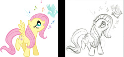 Size: 1204x555 | Tagged: safe, artist:lauren faust, derpibooru import, fluttershy, pegasus, pony