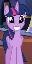 Size: 348x698 | Tagged: safe, derpibooru import, edit, edited screencap, screencap, twilight sparkle, twilight sparkle (alicorn), alicorn, changeling, pony, to where and back again, disguise, disguised changeling, fake twilight, solo