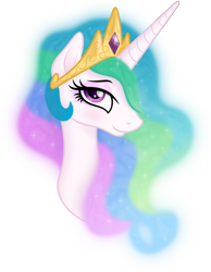 Size: 3229x4165 | Tagged: safe, artist:negatif22, derpibooru import, princess celestia, alicorn, pony, bust, female, portrait, simple background, solo, transparent background