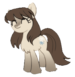 Size: 1165x1200 | Tagged: safe, artist:anonymous, oc, oc only, oc:frosty flakes, pony, animated, colored, cute, dancing, eye clipping through hair, eyes closed, female, gif, mare, simple background, smiling, snowpony (species), solo, taiga pony, transparent background