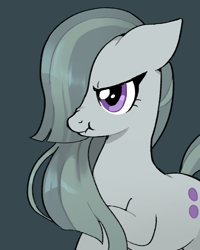 Size: 1000x1250 | Tagged: safe, artist:marbo, marble pie, earth pony, pony, female, mare, scrunchy face, simple background, solo