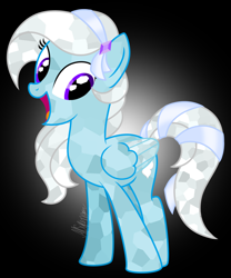 Size: 1066x1282 | Tagged: safe, artist:feather_bloom, derpibooru import, oc, oc:feather_bloom, crystal pony, pegasus, cute, female, mare, solo