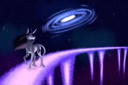 Size: 1280x854 | Tagged: safe, artist:moonwolf96, derpibooru import, oc, pony, unicorn, female, mare, solo, space