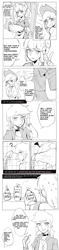 Size: 708x2976 | Tagged: safe, artist:abyssstarburst, derpibooru import, applejack, rainbow dash, human, equestria girls, appledash, comic, female, humanized, lesbian, monochrome, shipping, translation