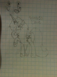 Size: 1536x2048 | Tagged: safe, artist:zombietator, derpibooru import, oc, oc only, oc:claire, alicorn, pony, alicorn oc, female, graph paper, hoof shoes, horn, lineart, mare, traditional art, wings