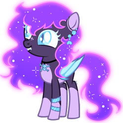 Size: 1324x1329 | Tagged: safe, artist:kurosawakuro, derpibooru import, oc, bat pony, pony, female, filly, simple background, solo, transparent background