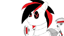 Size: 1152x648 | Tagged: safe, artist:nukepony360, derpibooru import, oc, oc only, oc:prototype v, pony, robot, robot pony, android, glowing, glowing eyes, ms paint, solo, wingding eyes