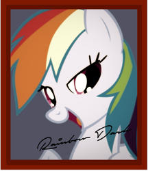 Size: 815x943 | Tagged: safe, derpibooru import, editor:vixsfixs, rainbow dash, autograph, solo