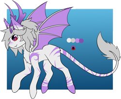 Size: 1048x861 | Tagged: safe, artist:the-dreepy-mom, derpibooru import, oc, oc:ivory dream, bat pony, horns, solo