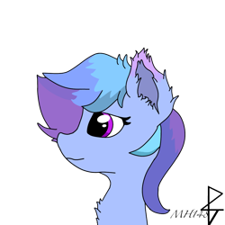 Size: 1000x1000 | Tagged: safe, artist:mh148, derpibooru import, oc, oc:crystal cloud, crystal pony, bust, chest fluff, ear fluff, ears, simple background, solo, transparent background