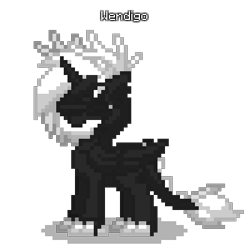 Size: 400x400 | Tagged: safe, derpibooru import, oc, pony, antlers, claws, horn, pony town, solo, tail, wings