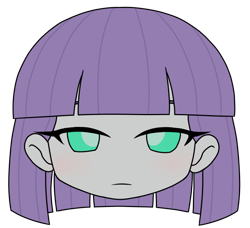 Size: 656x598 | Tagged: safe, alternate version, artist:batipin, derpibooru import, part of a set, maud pie, equestria girls, head only, simple background, solo, transparent background
