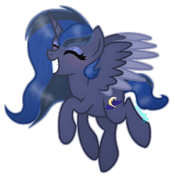 Size: 861x872 | Tagged: safe, artist:amicasecretuwu, derpibooru import, oc, oc:onix dream, alicorn, pony, alicorn oc, base used, eyes closed, female, grin, horn, mare, simple background, smiling, solo, transparent background, wings