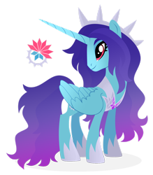 Size: 1600x1827 | Tagged: safe, artist:kabuvee, derpibooru import, oc, oc only, alicorn, pony, alicorn oc, crown, eyelashes, folded wings, hoof shoes, horn, jewelry, looking back, male, peytral, regalia, simple background, smiling, solo, stallion, standing, transparent background, wings
