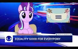 Size: 1084x677 | Tagged: safe, derpibooru import, edit, edited screencap, screencap, starlight glimmer, pegasus, pony, unicorn, the cutie map, chair, equal cutie mark, equal sign, equality, everypony, female, male, mare, meme, news, poland, ponified, ponified meme, propaganda parody, s5 starlight, sitting, sky, stallion, tvp, wrong