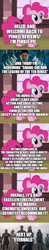 Size: 500x2569 | Tagged: safe, derpibooru import, edit, edited screencap, screencap, pinkie pie, comic:pinkie reviews, comic, marvel cinematic universe, movie review, screencap comic