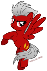 Size: 733x1100 | Tagged: safe, artist:jennieoo, derpibooru import, oc, oc only, oc:azure dawnstar, pegasus, pony, flying, gray mane, looking at you, red eyes, simple background, smiling, smiling at you, solo, spread wings, transparent background, vector, wings