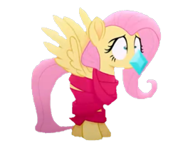 Size: 858x717 | Tagged: safe, derpibooru exclusive, derpibooru import, edit, edited screencap, screencap, fluttershy, pegasus, pony, my little pony: the movie, background removed, female, gem, ribbon, simple background, solo, transparent background