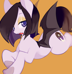 Size: 3832x3944 | Tagged: safe, artist:evapti, derpibooru import, oc, oc only, oc:evening star, bat pony, bat pony oc, bat wings, eyeshadow, femboy, girly, lying down, makeup, male, solo, wings