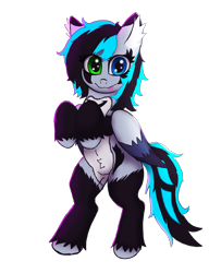 Size: 2764x3590 | Tagged: safe, artist:bladewing, derpibooru import, oc, oc only, oc:neomi, pegasus, pony, :p, bipedal, coat markings, cute, ear fluff, ears, feathered fetlocks, female, folded wings, heterochromia, looking at you, mare, pubic fluff, simple background, smiling, smiling at you, solo, standing, tongue, tongue out, transparent background, wings