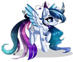 Size: 667x570 | Tagged: safe, artist:darkjillmlp123, derpibooru import, oc, oc only, pegasus, pony, bandage, chest fluff, choker, eyepatch, female, horns, mare, simple background, solo, transparent background, white outline