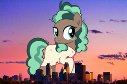 Size: 3000x2000 | Tagged: safe, artist:cirillaq, derpibooru import, minty mocha, earth pony, pony, female, giant pony, giant/macro earth pony, giantess, highrise ponies, irl, macro, mare, mega giant, minneapolis, minnesota, photo, ponies in real life