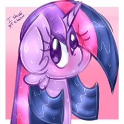 Size: 4096x4096 | Tagged: safe, artist:ladylullabystar, derpibooru import, twilight sparkle, pony, solo, wet, wet mane