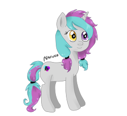 Size: 3293x3000 | Tagged: safe, artist:wrath-marionphauna, derpibooru import, oc, oc:luz, unicorn, heterochromia, pigtails, ponylatino, simple background, smiling, solo, transparent background