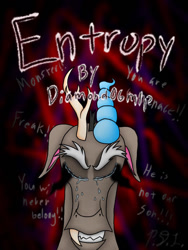 Size: 768x1024 | Tagged: safe, artist:diamond06mlp, derpibooru import, discord, draconequus, bust, comic, controlled, cover, cover art, crying, entropy, eyes closed, gritted teeth, male, solo, teary eyes