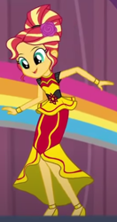 Size: 276x521 | Tagged: safe, derpibooru import, screencap, sunset shimmer, dance magic, equestria girls, spoiler:eqg specials, cropped, female, flamenco dress, solo