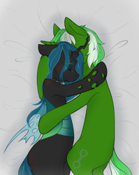 Size: 2312x2900 | Tagged: safe, artist:ggashhhhissh, derpibooru import, queen chrysalis, oc, oc:chain whip, canon x oc