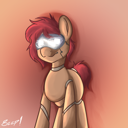 Size: 4000x4000 | Tagged: safe, artist:beepbop, derpibooru import, oc, oc:re-rig, pony, robot, robot pony, solo